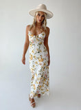 Tineit Emily Maxi Dress White / Yellow Floral