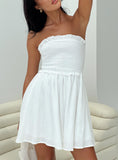 Tineit-Evangelos Strapless Mini Dress White