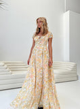 Tineit Masuda Maxi Dress Yellow Floral