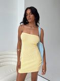 Tineit Flow Strapless Mini Dress Yellow