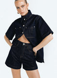 Tineit Whitaker Shorts Dark Denim 2024 New Pant