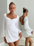 Tineit Lyna Long Sleeve Mini Dress White