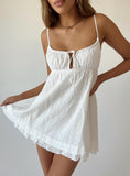 Tineit Empress of Love Mini Dress White Embroidery