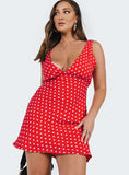 Tineit Nellie Mini Dress Red Polka Dot