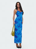 Tineit Hathaway Maxi Dress Blue Floral