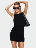 Tineit Osment Knit Mini Dress Black