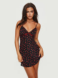 Tineit Karena Mini Dress Black / Red Floral