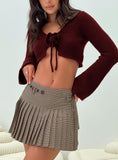 Tineit-Tarnya Plaid Mini Skirt Brown