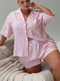 Tineit Early Riser Sleep Shorts Pink Stripe Curve 2024 New Pant