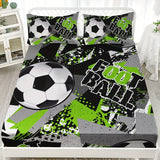 Tineit 3pcs Sports Football Fitted Sheet Set (1 Fitted Sheet + 2 Pillowcase, Without Pillowcase) Soft Comfortable Bedding Mattress