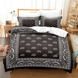 Tineit 3pcs Bohemian Style Polyester Duvet Cover Set 3D Print Bedding Set, Soft Comfortable Paisley Duvet Cover