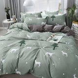 Tineit Fashion Duvet Cover Set No Filler Flat Sheet Pillowcases Boys Girls Cute Twin Queen Size Ins Spring New Bedding Linen