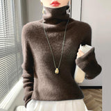 thanksgiving outfit Tineit Casual Simple Knitted Solid Turtleneck Women Korean Slim Fit Warm Soft Pullover Sweaters Female Autumn Chic Daily Knitwear