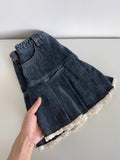 christmas outfit Tineit Women Blue A-line Denim Skirt Vintage Aesthetic Y2k Patchwork Lace Jean Skirt Harajuku Korean Cowboy Skirts 2000s Clothes Summer