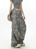 christmas outfit Tineit Women's Camouflage Cargo Pants Baggy Aesthetic Parachute Pants Harajuku Japanese 2000s Style Y2k Vintage Trousers Trashy Clothes