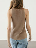 Tineit Cross Halter Sweater Vest Women Sleeveless Backless Loose Chic 2025 Spring Pullover Tank Street Casual All-match Jumper Tops