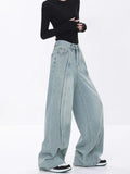 christmas outfit Tineit Women's Blue Y2k Jeans Harajuku 90s Aesthetic Japanese 2000s Style Baggy Denim Trousers Vintage Jean Pants Trashy Clothes 2025