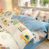 Tineit Cute Cartoon Bedding Set Kids Adult Favorite Duvet Cover Pillowcase Bed Sheet Single Full Size Queen Girls Boys Bed Linens