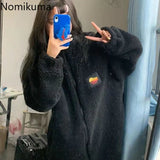 Tineit Lamb Wool Coat for Women Autumn and Winter Clothing 2025 Oversized Tops Streetwear Fashion Casual Outwear Korean Y2k Jackets