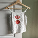 Tineit summer Y2k clothes Top women Kawaii Harajuku tomato Graphics Print Emo Girls High Street Sleeveless Backless Sexy Camisole emo