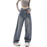 Tineit 90s Washed High Waist Boyfriend Jeans