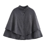 Tineit Half Sleeves Chic Women Cardigan Knit Solid O Neck Single Breasted Female Sweater 2025 Autumn Winter A-line Lady Outwear Tops