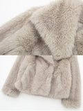 Tineit Asuna Faux Fur Jacket in Light Grey