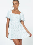 Tineit Summer Nights Mini Dress Blue Floral