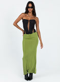 Tineit-Harriette Maxi Skirt Green Lower Impact