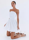 Tineit Rashida Strapless Mini Dress White