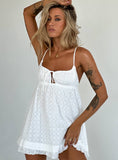 Tineit Empress of Love Mini Dress White Embroidery