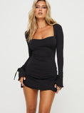 Tineit Dalzine Long Sleeve Mini Dress Black