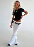 Tineit-Belle Knit Maxi Skirt White