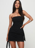 Tineit Galactra Strapless Mini Dress Black