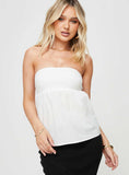 Tineit-Rhonda Strapless Top White