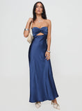 Tineit Faviola Strapless Maxi Dress Blue