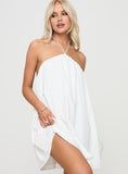 Tineit Peaco Halter Mini Dress White