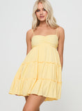 Tineit Knotti Mini Dress Yellow