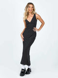 Tineit Nellie Maxi Dress Black Polka Dot