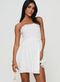 Tineit-Evangelos Strapless Mini Dress White