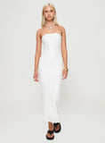 Tineit Jaxx Strapless Maxi Dress White