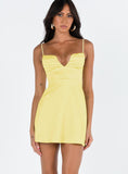 Tineit Della Mini Dress Butter Yellow