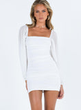 Tineit Joslyn Long Sleeve Mini Dress White