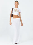 Tineit-Belle Knit Maxi Skirt White