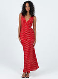 Tineit Nellie Maxi Dress Red Polka Dot