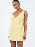 Tineit Nellie Mini Dress Yellow Polka Dot