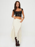 Tineit-Madame Lace Maxi Skirt Cream