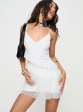 Tineit Meliodas Ruffle Mini Dress White