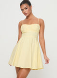 Tineit Xantha Mini Dress Yellow