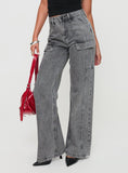 Tineit-Chad Cargo Jeans Grey Wash Denim